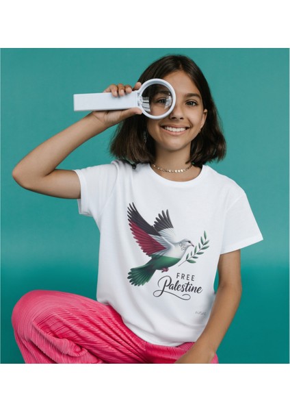 Özgür Filistin Temalı Tişört Bayrak Tasarımlı Filistin Tişörtü Unisex Çocuk ve Yetişkin fiyatları