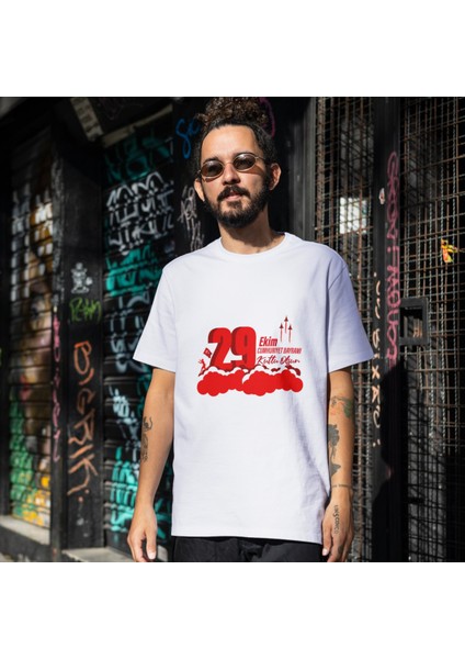 29 Ekim Cumhuriyet Bayramı Tişört 29 Ekim T-Shirt 102. Yıl Özel Tasarım Tişört fiyatları
