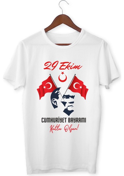 Atatürk Silüetli 29 Ekim Cumhuriyet Bayramı Tişörtü Çocuk/yetişkin modelleri
