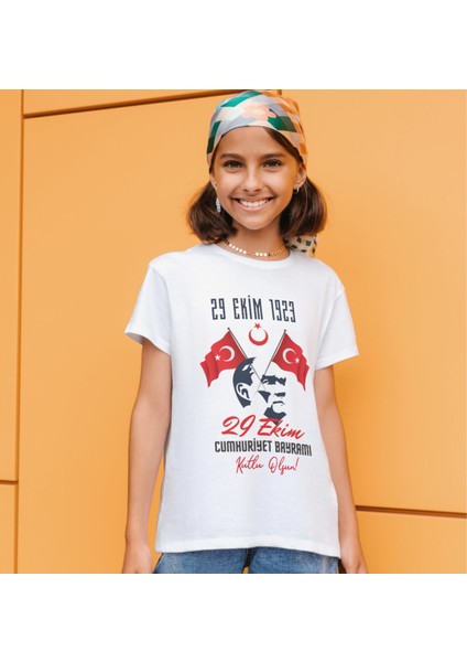 29 Ekim Çocuk Tişörtleri Cumhuriyet Bayramı Tişörtleri Çocuk / Kadın / Erkek Cumhuriyet Tişörtü
