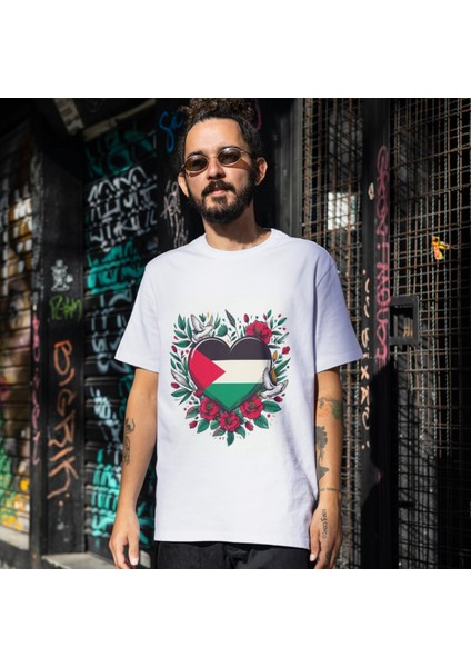 Filistin Bayraklı Unisex Tişört – Filistin Bayrağı Baskılı T-Shirt Çocuk Yetişkin fiyatları