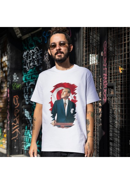 Atatürk Baskılı Çocuk Tişörtü 29 Ekim Çocuk Tişörtü Cumhuriyet Bayramı Tişört