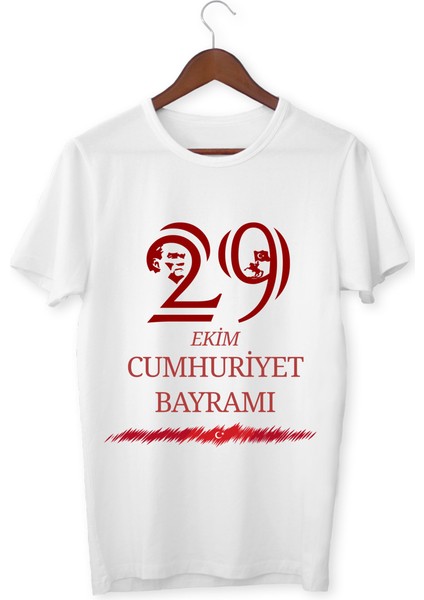 29 Ekim T-Shirt 23 Nisan Tişört Atatürk ve Türk Bayraklı Tişört Unisex Çocuk ve Yetişkin