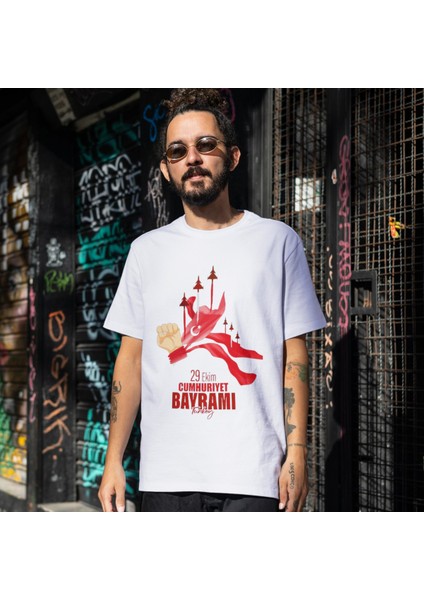 29 Ekim Cumhuriyet Bayramı Tişört 29 Ekim T-Shirt 102. Yıl Özel Tasarım Tişört modelleri