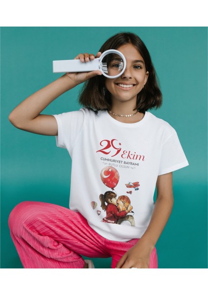 29 Ekim Çocuk Tişörtleri Unisex Beyaz T-Shirt