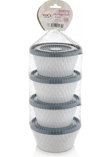 Petek 4'lü Saklama Kabı 0,330 ml -VC-205