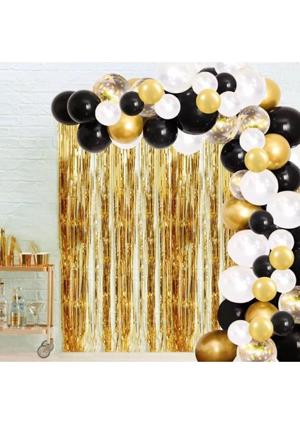 Balon Çelenk Seti Metalik Altın Beyaz Altın