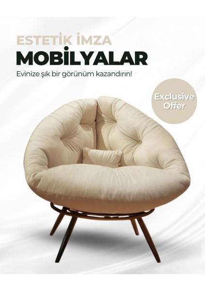Miouus Berjer | California Esintili Tekli Koltuk | Kitap Okuma & Rahat Dinlenme Koltuğu