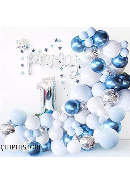 Çıtıpıtıstore Mavi 1 Yaş Lüks Doğum Günü Set