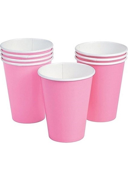 8'li Karton Bardak Pembe