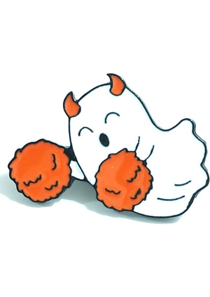 Ponpon Kız Hayalet Rozet Cadılar Bayramı Rozet Halloween Hediye Kadın Broş Pin
