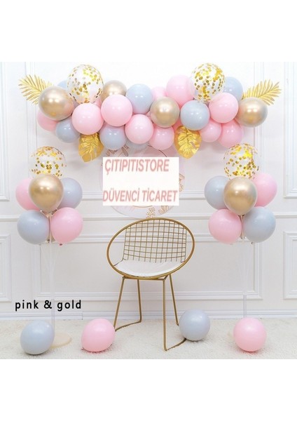 Çıtıpıtıstore Pembe Gold Lüks Balon Zincir Set fiyatları