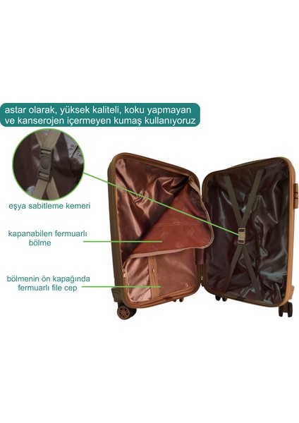 ☾ ✩ 𝐓𝐔̈𝐑𝐊 𝐘𝐈𝐋𝐃𝐈𝐙𝐈 ☾ ✩ Travel Polo Esnek Kauçuk Üstün Kaliteli Kabin Küçük Boy Valiz 𝟓𝟓 𝐜𝐦 indirimleri