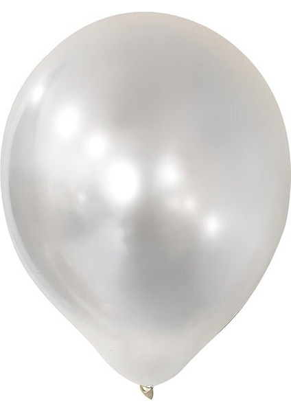 Balon Metalik Beyaz 10'lu