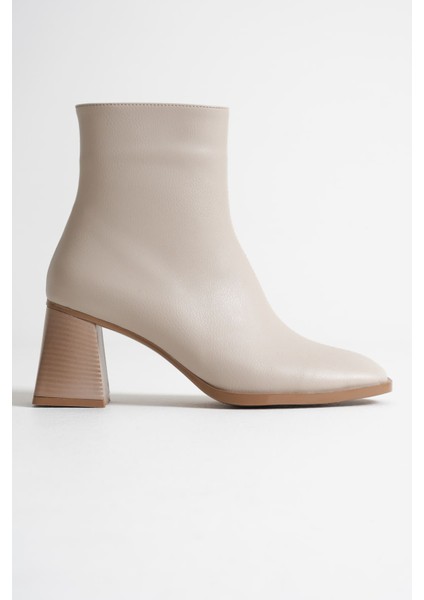 Ornela Kadın Bej Topuklu Bot