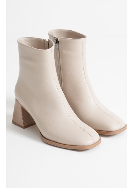Ornela Kadın Bej Topuklu Bot modelleri