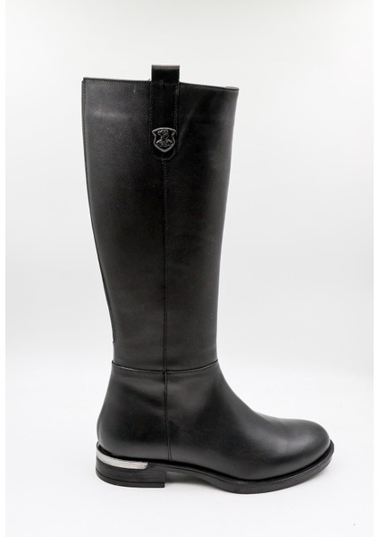 Kadın Hakiki Deri Çizme 2553201K - Siyah - 36