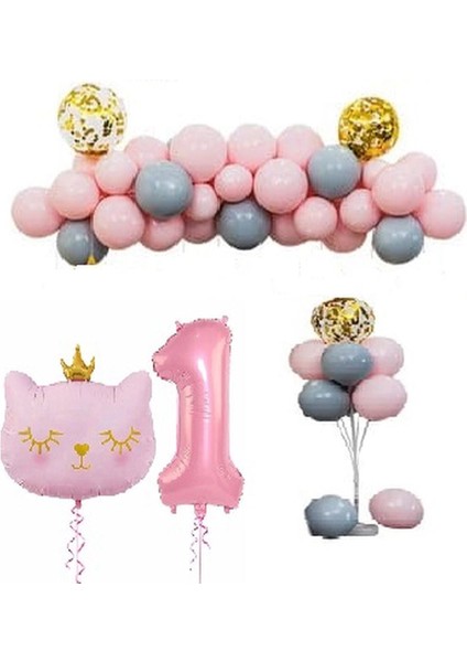 Çıtıpıtıstore Pembe Reknli Balon Set