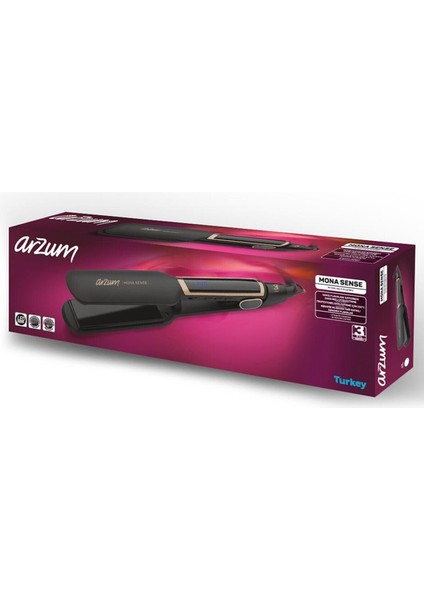 Geniş Saç Düzleştirici, Keratin ve Argan Yağı ile Seramik Plaka Siyah indirimleri