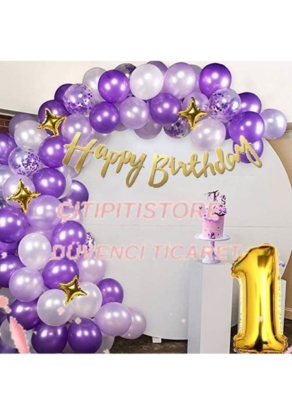 Çıtıpıtıstore Mor Lüks Balon Zincir Set fiyatları
