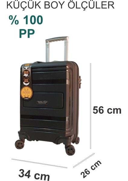 ☾ ✩ 𝐓𝐔̈𝐑𝐊 𝐘𝐈𝐋𝐃𝐈𝐙𝐈 ☾ ✩ Travel Polo Esnek Kauçuk Üstün Kaliteli Kabin Küçük Boy Valiz 𝟓𝟓 𝐜𝐦 fiyatları