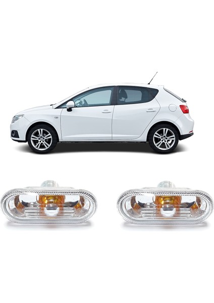 Seat Ibiza 2005-2017 Uyumlu Çamurluk Sinyali Sağ + Sol Takım 2 Adet 6L0949117A