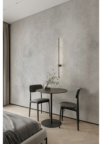 Minimalist Gri Doku Efektli Tek Parça Duvar Kağıdı
