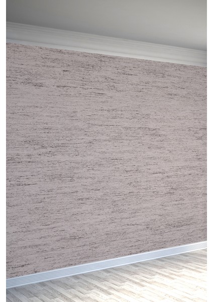 Bej Yatay Dokulu Beton Efektli Modern Tekstil Duvar Kağıdı