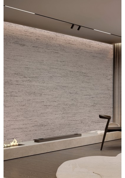Bej Yatay Dokulu Beton Efektli Modern Tekstil Duvar Kağıdı fiyatları