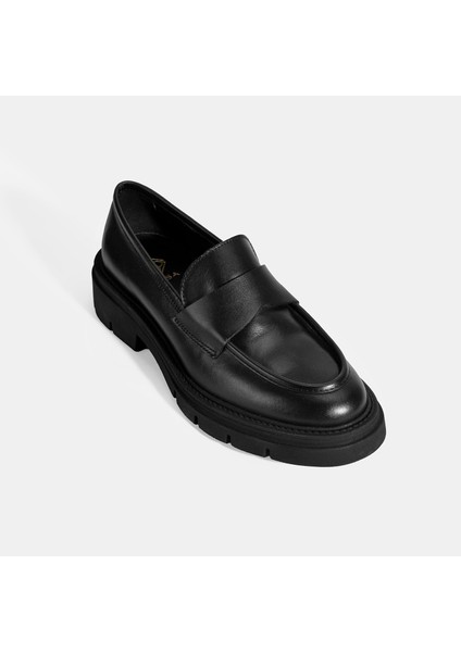 Kadın Siyah Deri Loafer modelleri