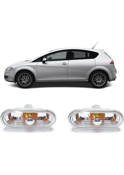 Seat Leon 2003-2012 Uyumlu Çamurluk Sinyali Sağ + Sol Takım 2 Adet 6L0949117A