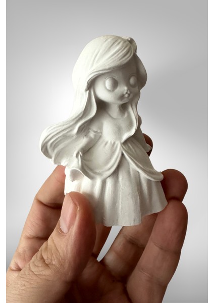 Prenses Figür 5 Adet Taş Biblo Çocuk Boyama Etkinliği modelleri