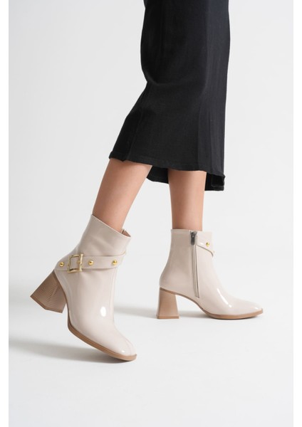 Vera Kadın Bej Rugan Topuklu Bot fiyatları