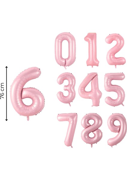 76 cm Pembe Rakam Folyo Balon fiyatları