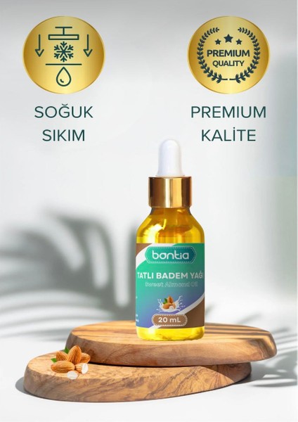 Tatlı Badem Yağı 20 ml - Soğuk Sıkım % 100 Saf Kaş Kirpik ve Saç Bakımı modelleri