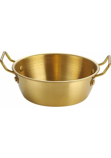 2'li Gold Paslanmaz Çelik Yuvarlak Sunum Tavası – Kulplu Servis Kabı Sosluk 17 cm fırsatları