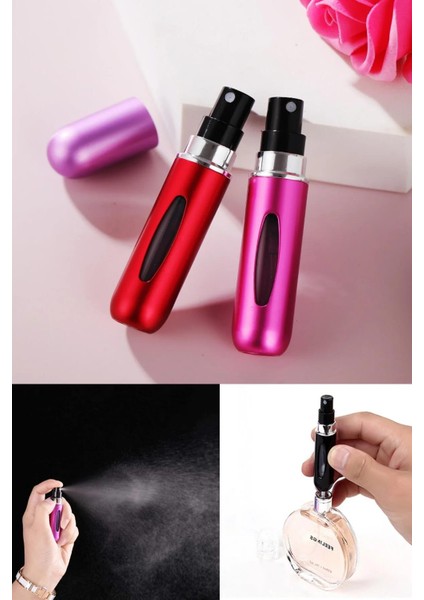 5 ml Taşınabilir Mini Boy Doldurulabilir Kırılmaz Dayanıklı Sprey Parfüm Doldurma Şişesi