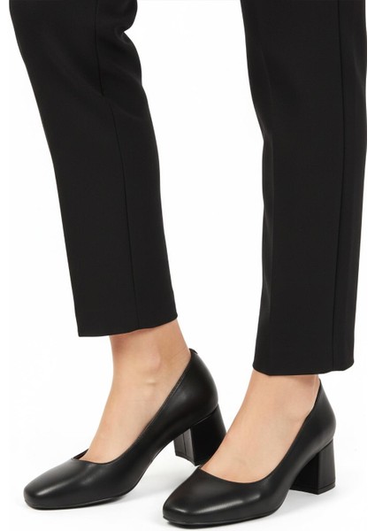 Siyah Cilt Kadın Topuklu Ayakkabı 695042 Z modelleri