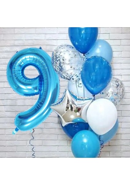 Mavi Yaş Balon Set 9