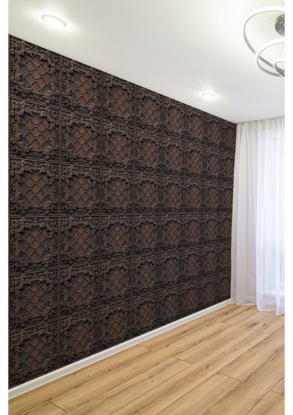 Bronz Eskitme Klasik Panjur Desenli Tek Parça Tekstil Duvar Kağıdı fiyatları