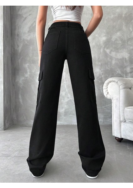 - Kadın Yüksek Bel Kargo Cepli Pantolon modelleri