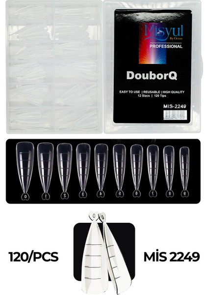 Dual Form Tips, Şeffaf Poly Jel Uyumlu Kolay Uygulama Tips