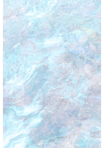 Aqua Blue Lüks Mermer Efektli Tek Parça Duvar Kağıdı modelleri