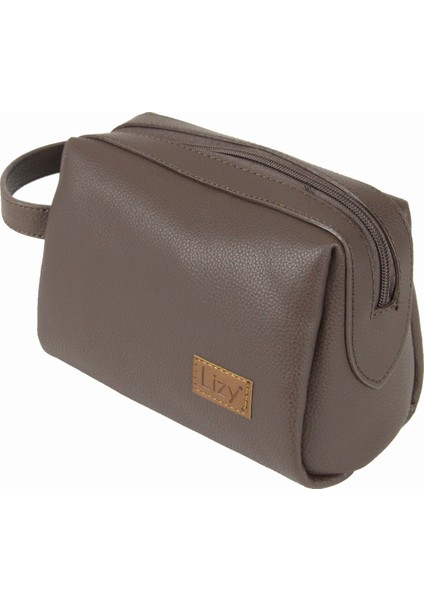1050 Suni Deri Clutch Çanta, Traş / Makyaj Çantası Kahve modelleri