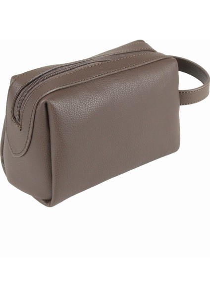 1050 Suni Deri Clutch Çanta, Traş / Makyaj Çantası Kahve fırsatları