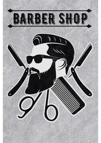 Barber Shop Minimal Gri Beton Desenli Tekstil Duvar Kağıdı fırsatları