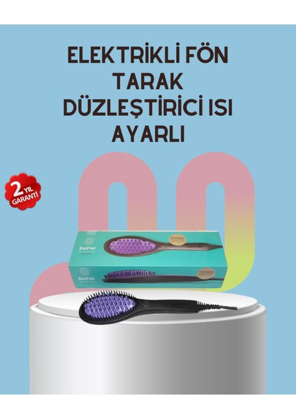 Hafif ve Güvenli Elektrikli Seramik Saç Düzleştirici Tarak, Kolay Kullanım ve Şıklık Sağlar.
