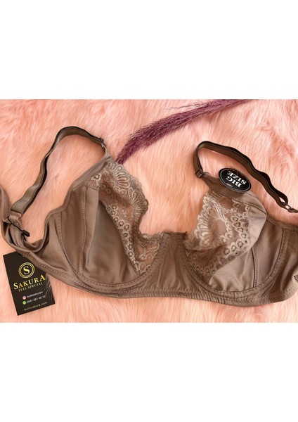 Dantel Ayrıntılı Büyük Beden Toparlar Sütyen (Big Size)