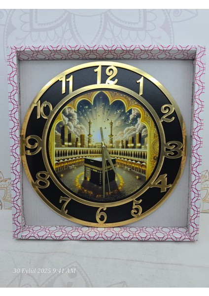 Pleksi Aynalı Rakamlar Ile Özel Tasarım Saat 40 cm Genişliğinde