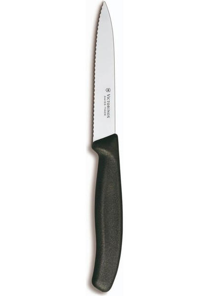 10 cm Siyah Tırtıklı Soyma Bıçağı